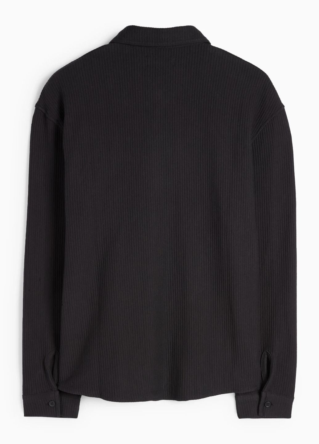 Черная кэжуал рубашка однотонная C&A