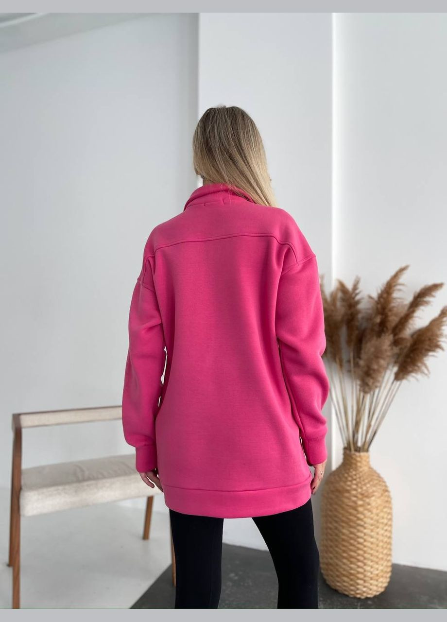 Малиновый женский свитшот на флисе с надписью Avanti надпись (317286785)