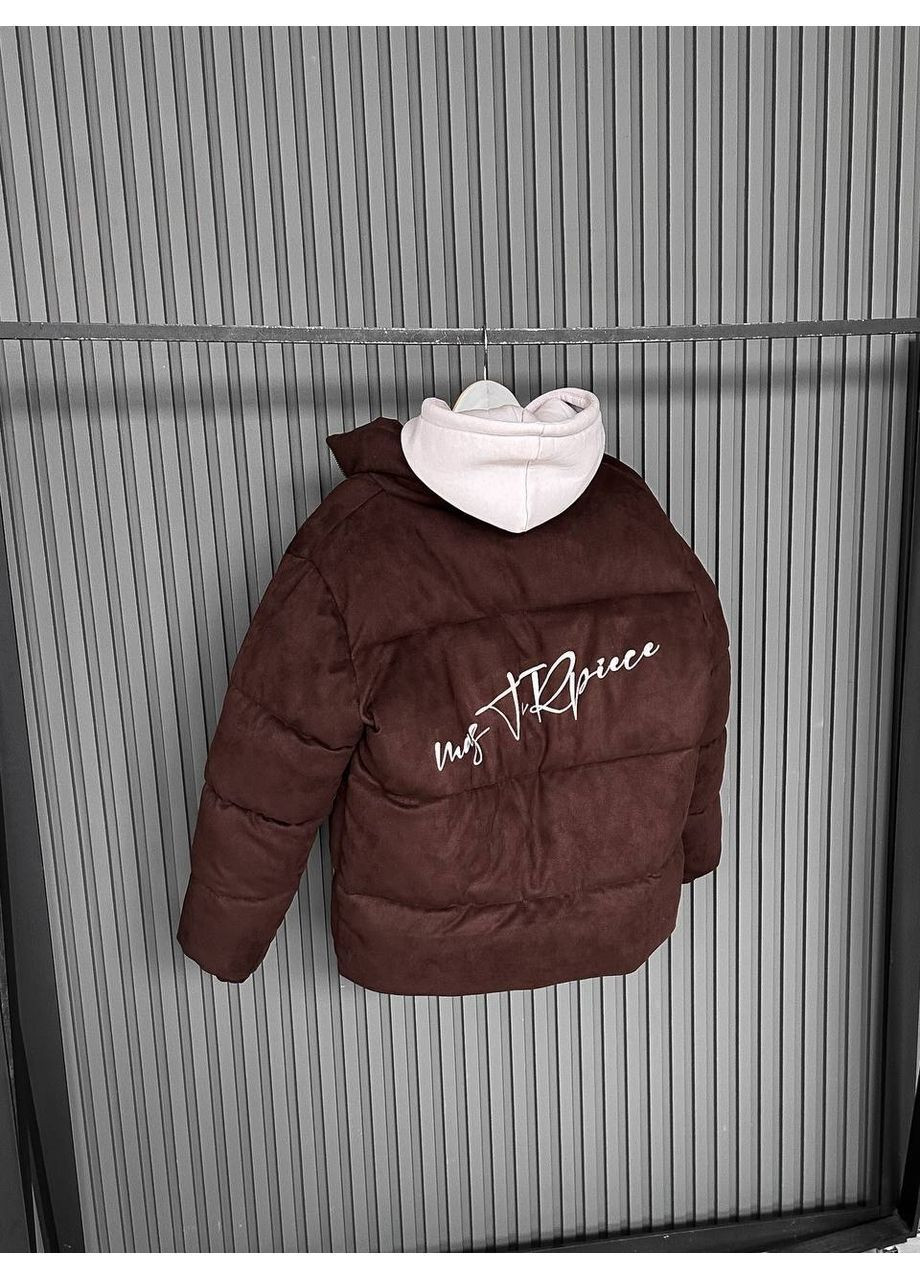 Темно-коричнева чоловіча куртка пуфер No Brand