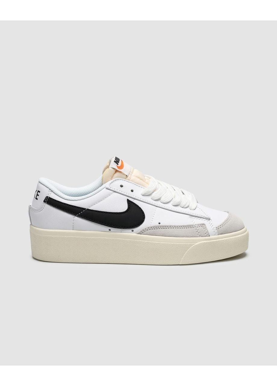Кросівки Nike White No Brand Blazer Low Platform білі демісезони (364487660)