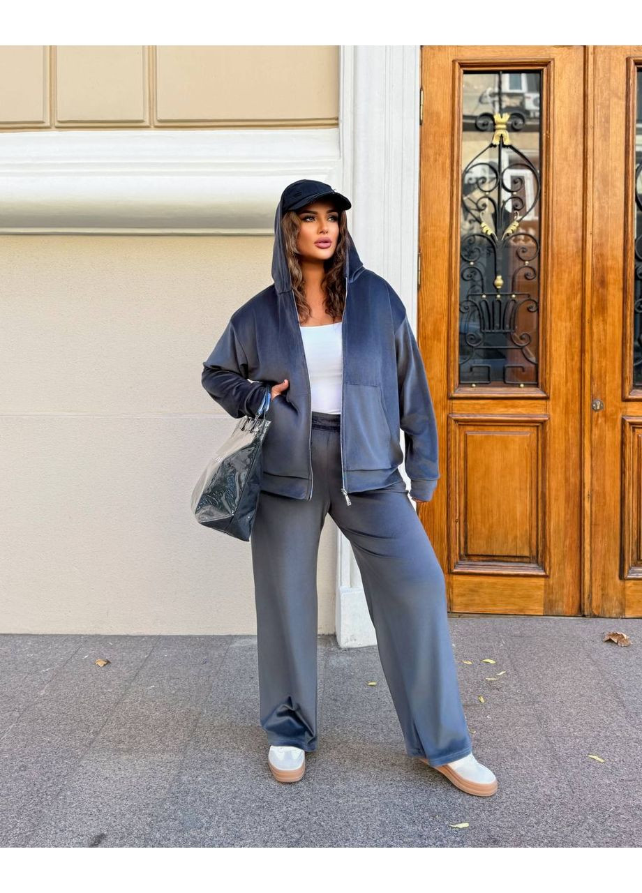 🔥Стильний костюм на змійці з велюра, Туреччина — ЗАМІРИ В ОПИСІ🔥 DK/DL Мода без кордонів (370493305)