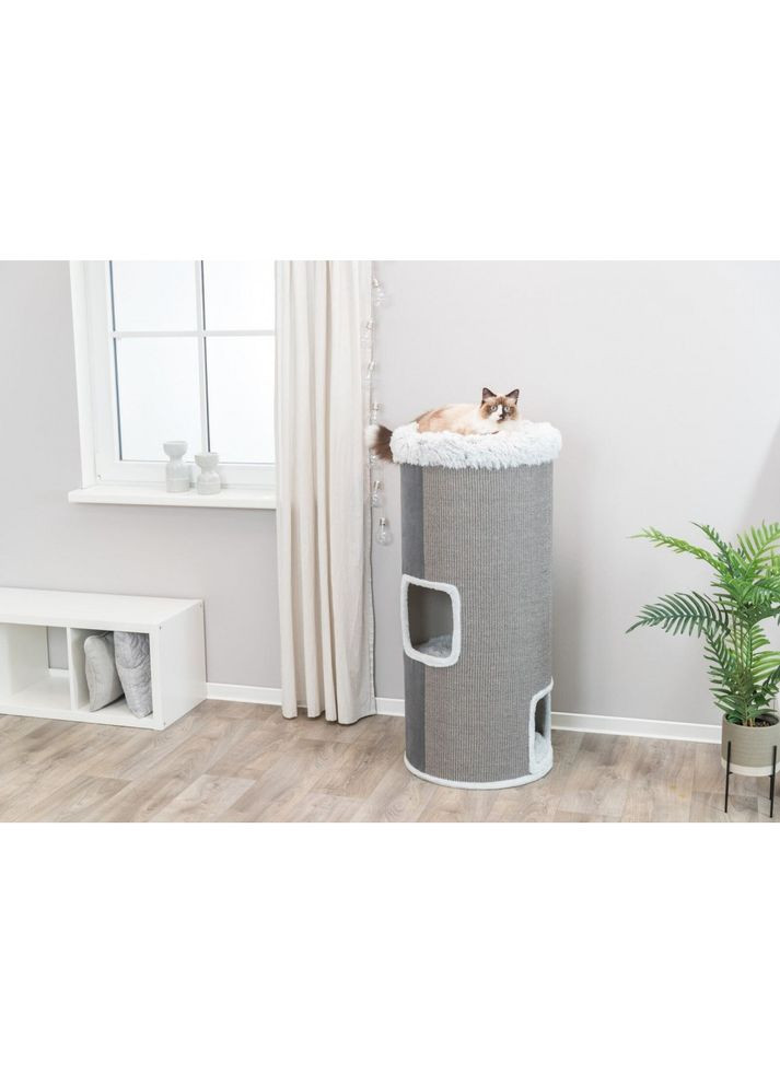 Дряпка-будиночок Harvey для котів сизаль/плюш сіра 50х118 см Trixie (362701565)