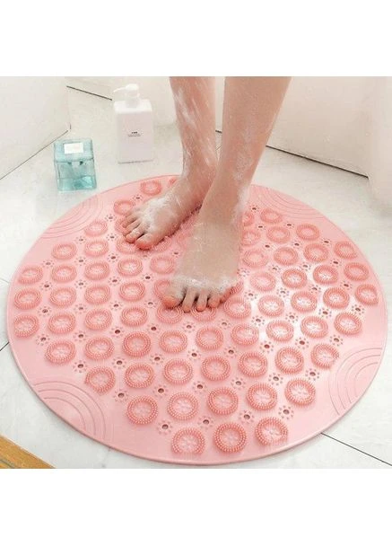 Круглий нековзний килимок для душу Massage Foot Rad зі щіткою для стоп Digital (393820978)