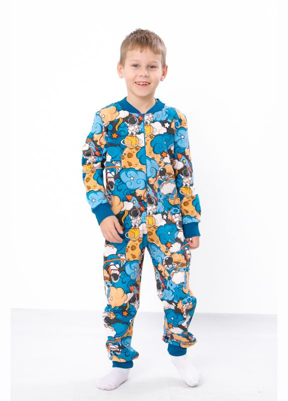 Темно-голубая комбинезон-спальник для мальчика (p-11885) Носи своє