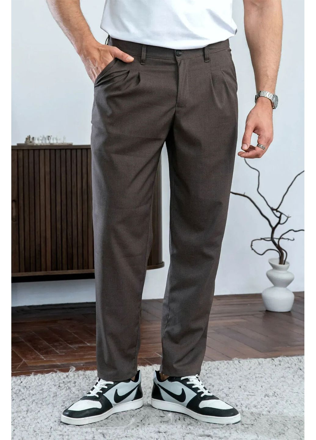 Чоловічі класичні слоучі коричневого кольору Teamv (366740731)