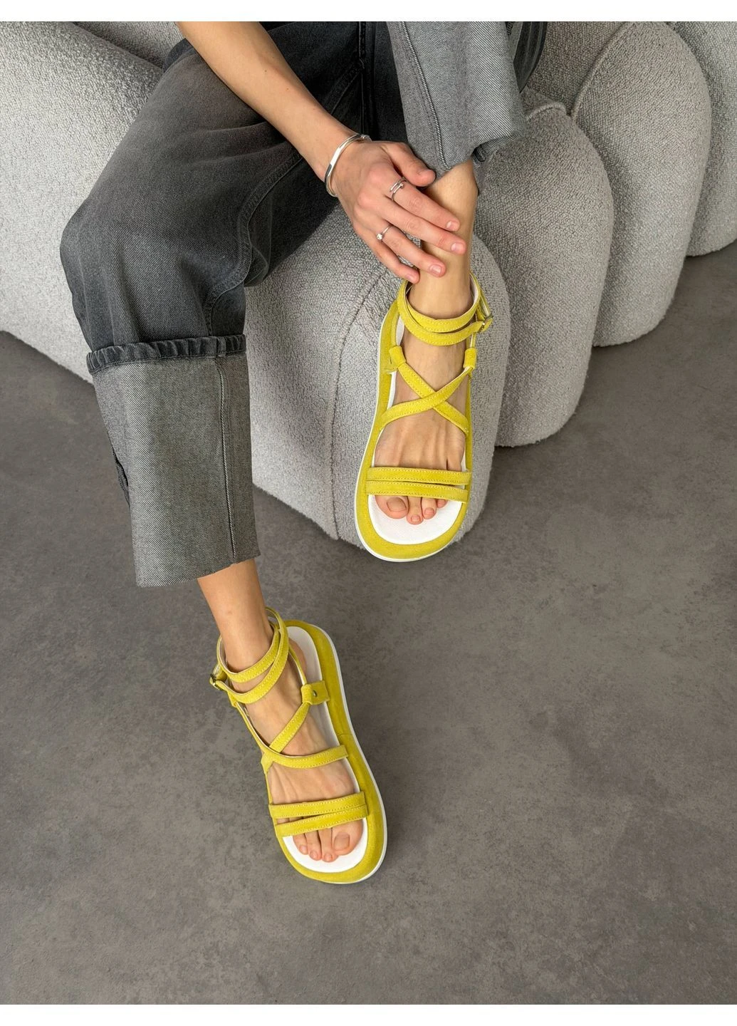 Лаймові босоніжки No Brand (391915357)