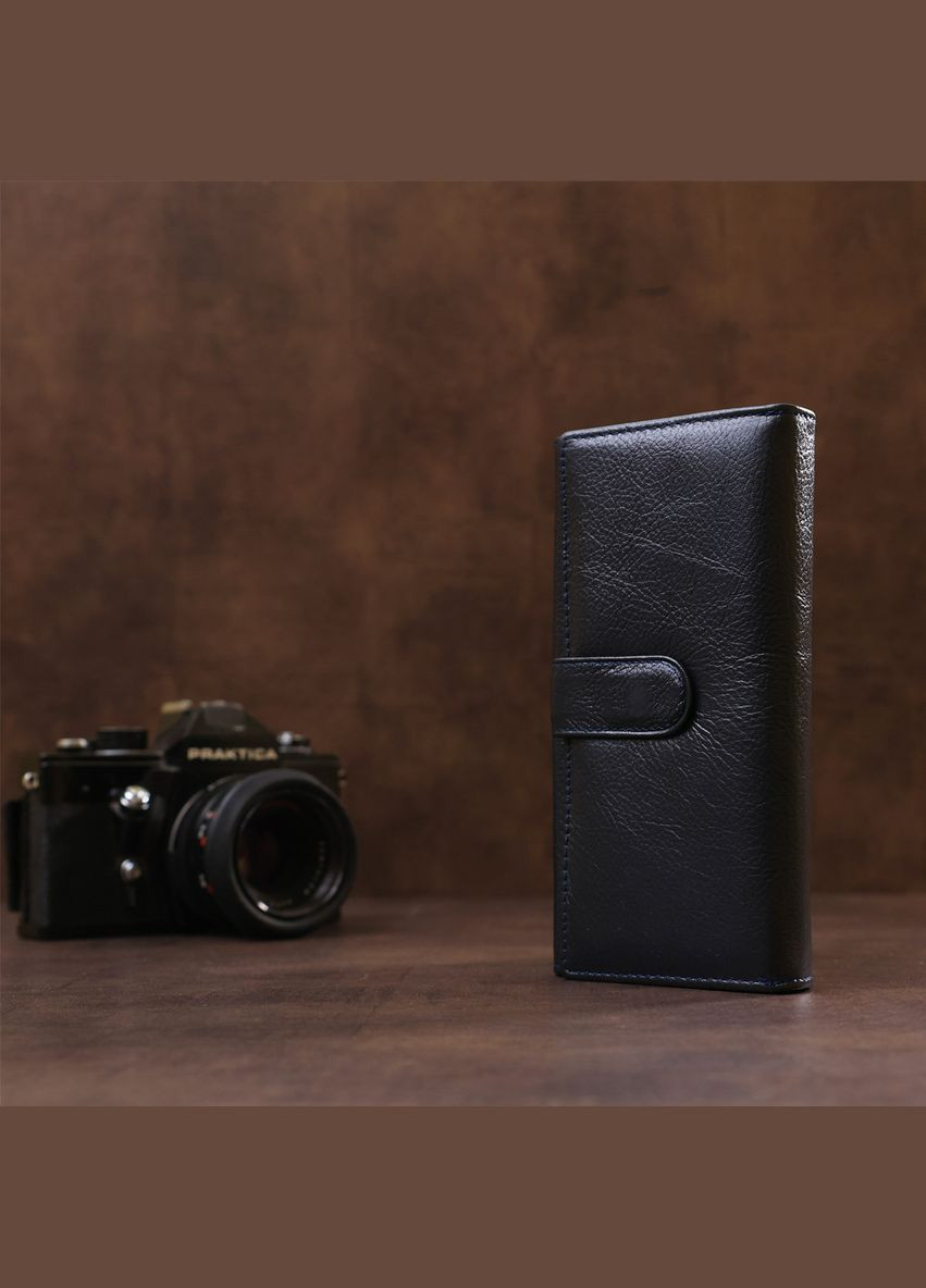 Кошелек-клатч из визитницы 18880 Серо-синий st leather (298570819)