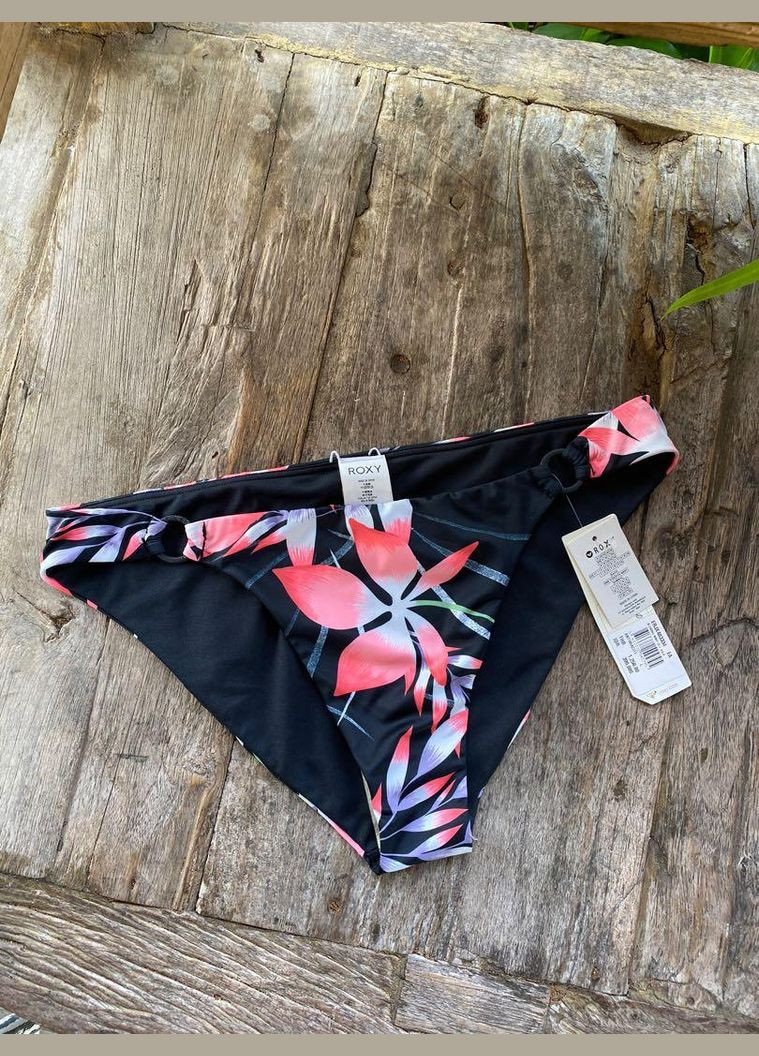 Черные плавки черный с цветочным принтом Roxy