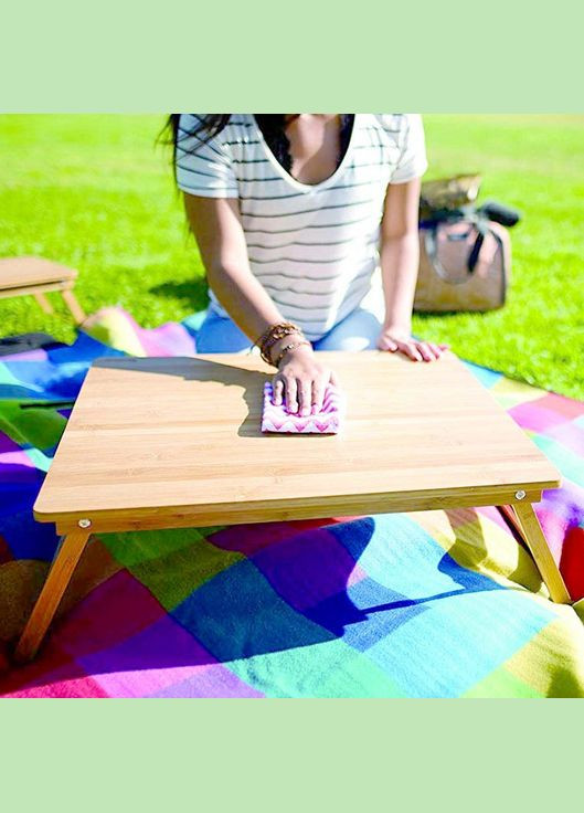 Столик-поднос для завтрака из дерева Индиана 50х70 ваниль (СТП-572402) No Brand (327846096)