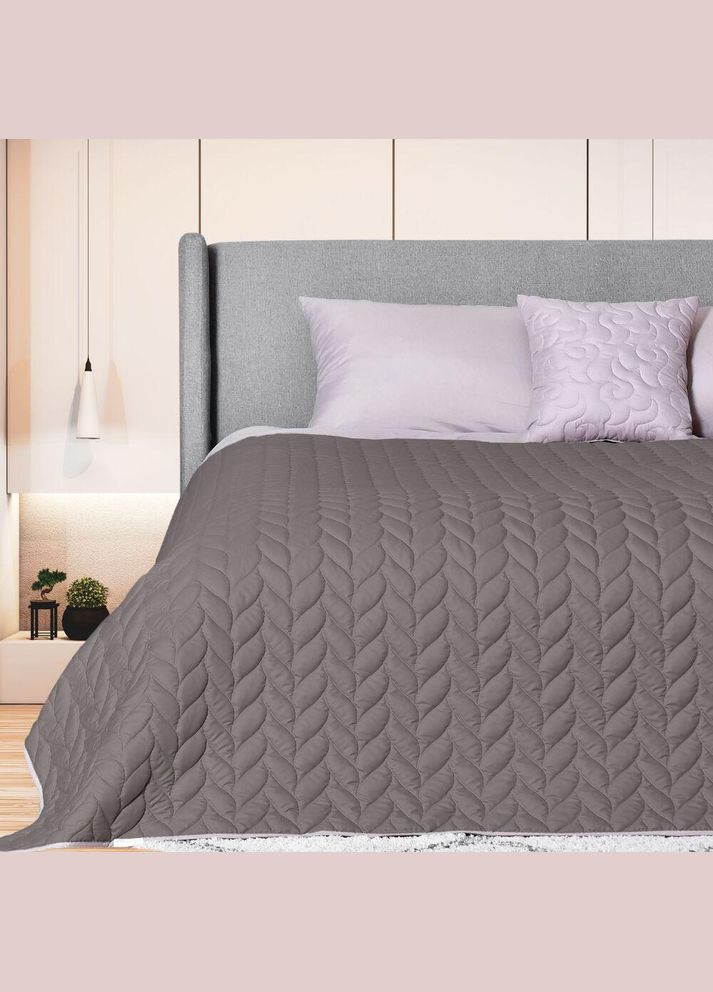 Покрывало на кровать 220х240 см Warmis двухстороннее, прочная стежка ткани, антиаллергенное волоконо /беж IDEIA (342128622)