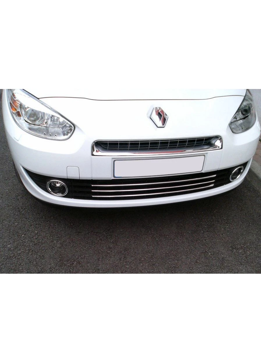 Накладки на решітку бампера (2009-2013, нерж) для Renault Fluence рр CARMOS (389783099)