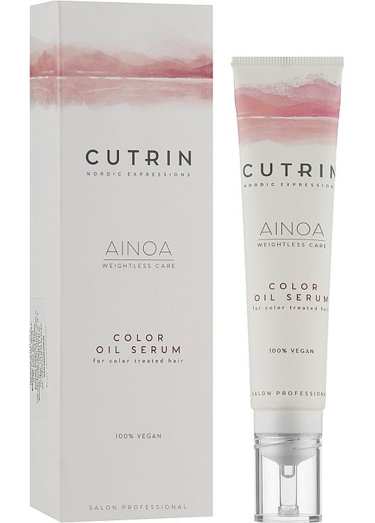 Олія-сироватка для волосся розгладжувальна "Блиск і сяйво" Ainoa Color Oil Serum 40ml (900637-163411) Cutrin (368650710)