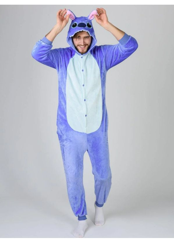 Пижама кигуруми мужская Стич синий S (145-155 см) Jamboo (369669174)
