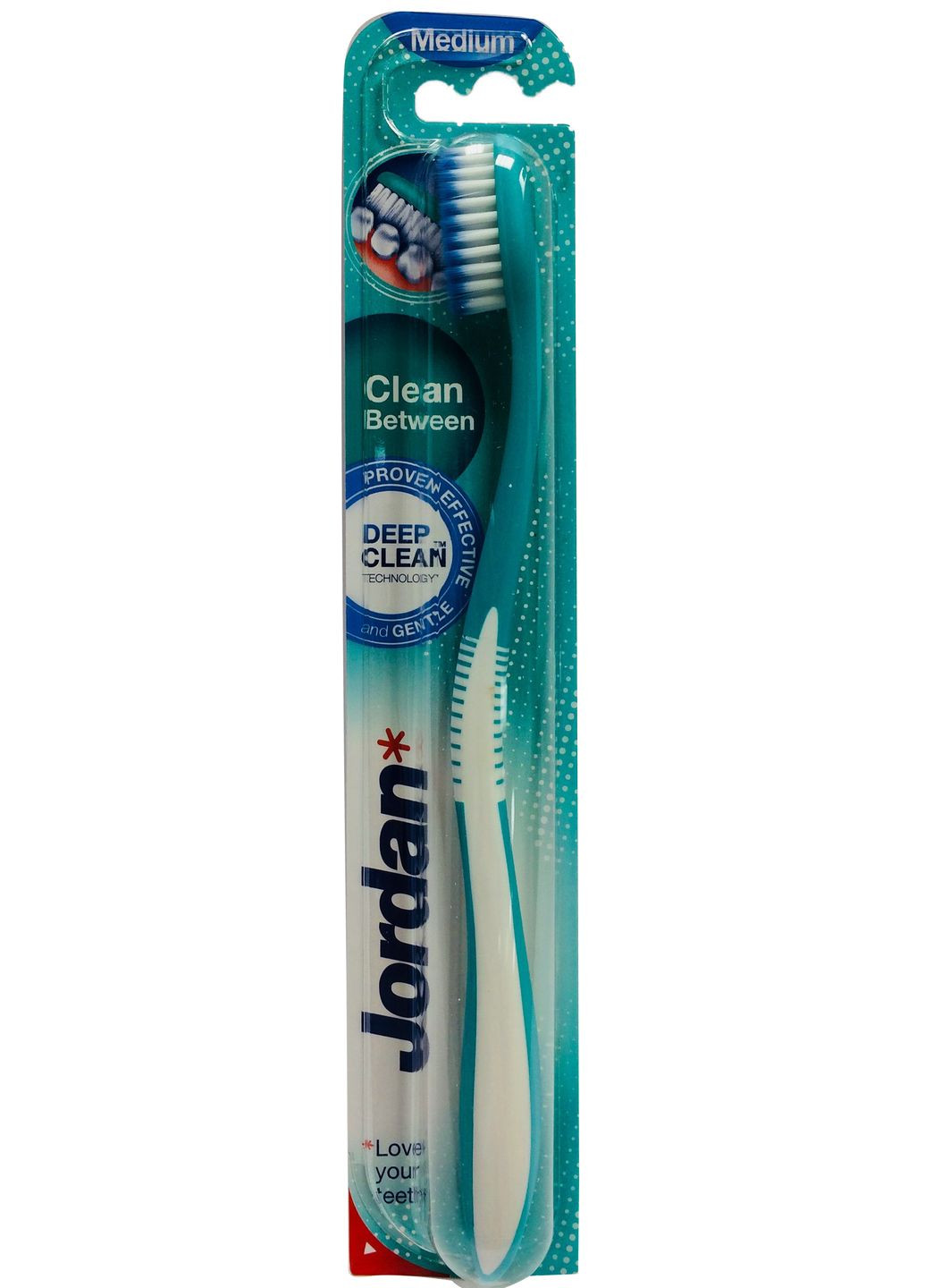 Зубна щітка Clean Between для чутливих зубів та ясен, зелена Jordan (331859996)