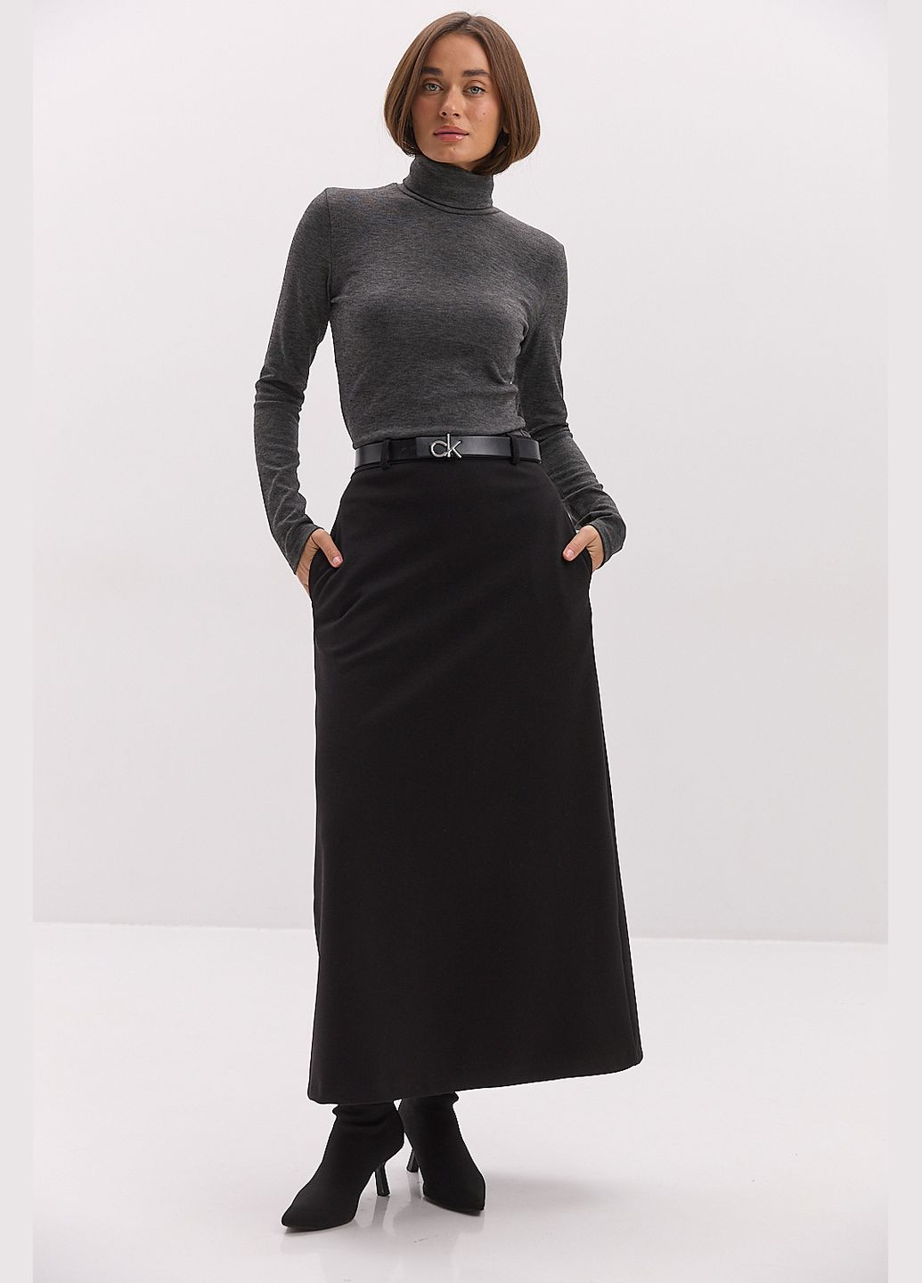 Женский теплый гольф из трикотажа Arjen (308725438)