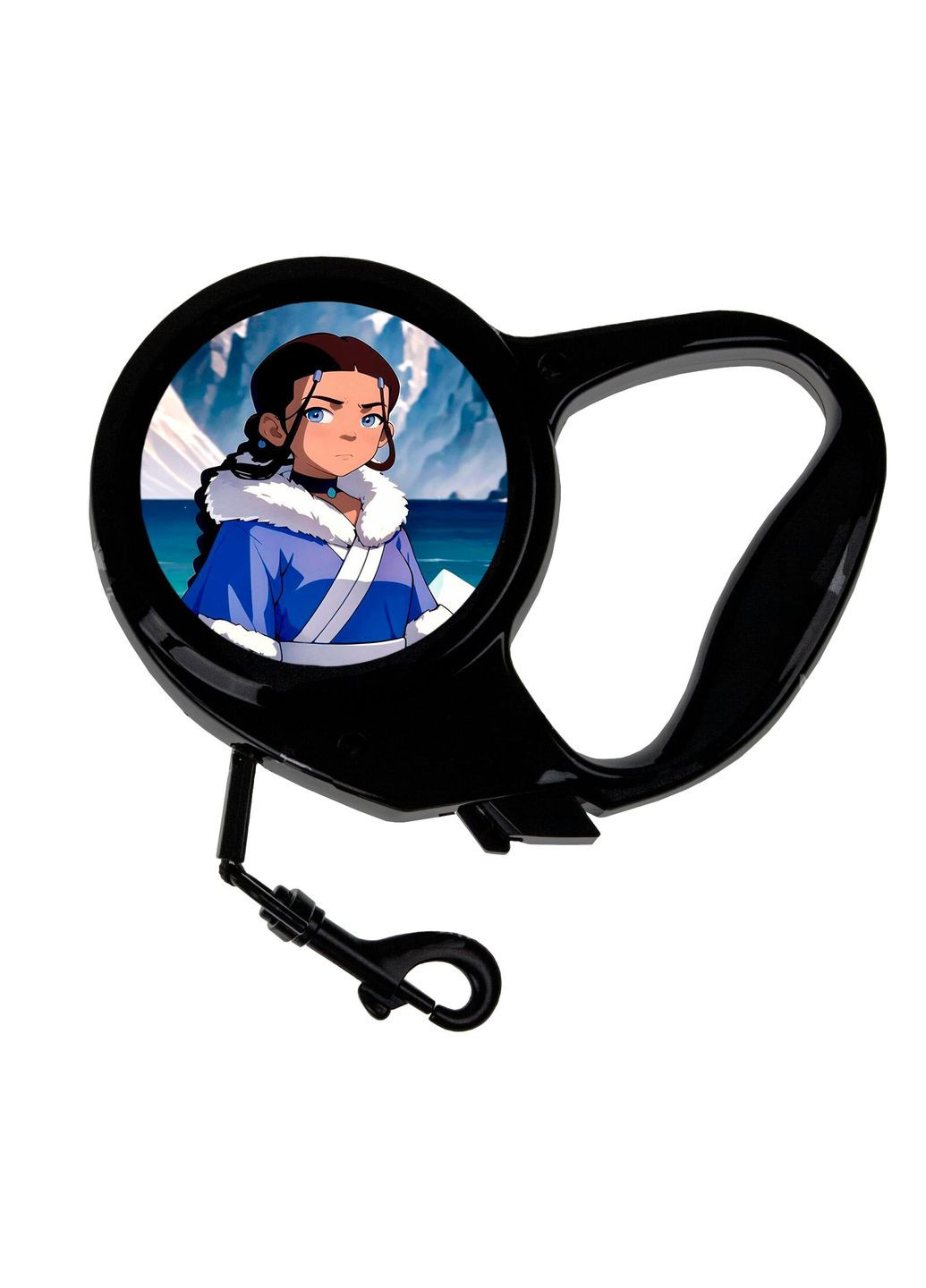 Повідець-рулетка для тварин із принтом Аніме Аватар #0008 3 м чорний No Brand (309156126)