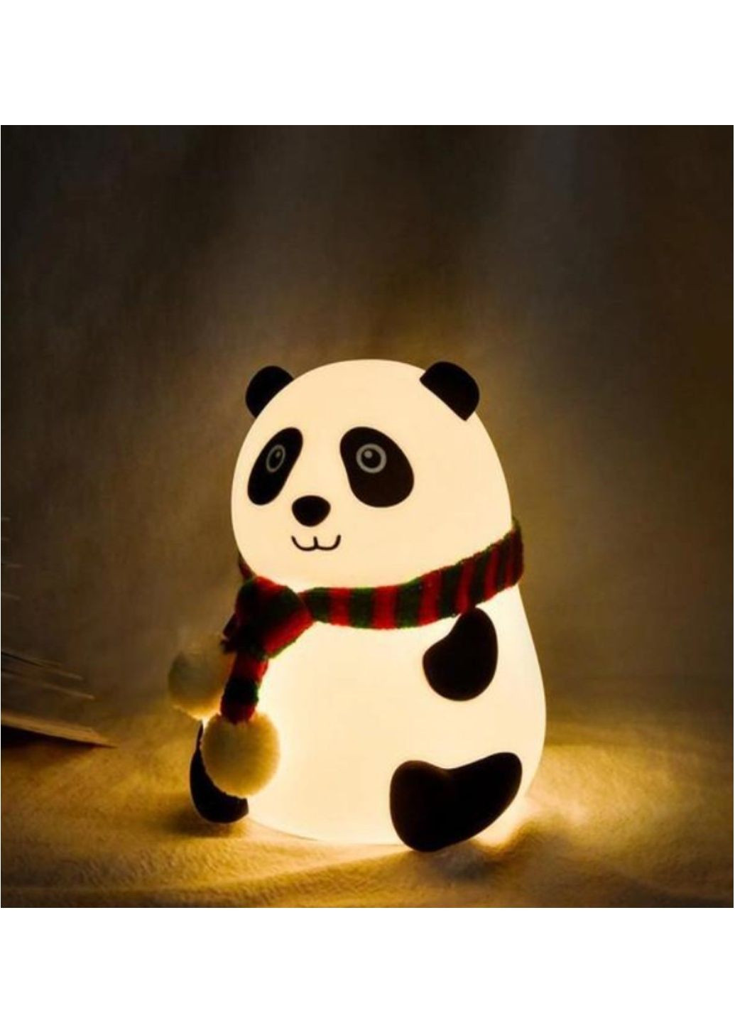 Нічник настільна лампа дитячий світильник на кумуляторі в спальню на стіл USB силіконова Панда 12 см Panda (293246260)