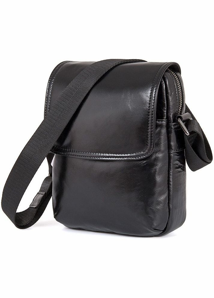 Сумка мужская через плечо кожаная 14470 Черный Vintage (302008113)
