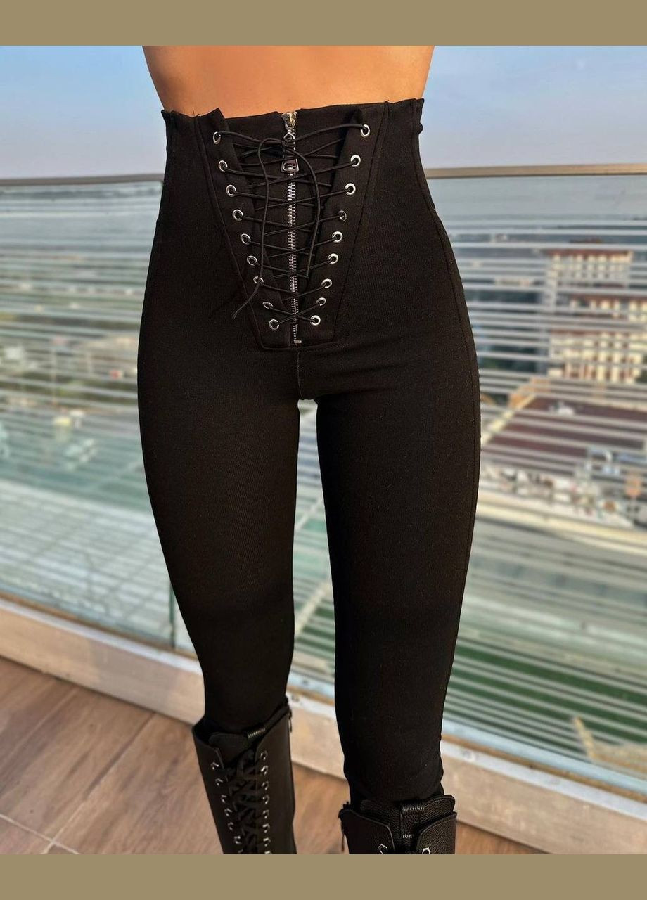 Жіночі легінси зі шнурівкою та високою посадкою MonCher (338186188)