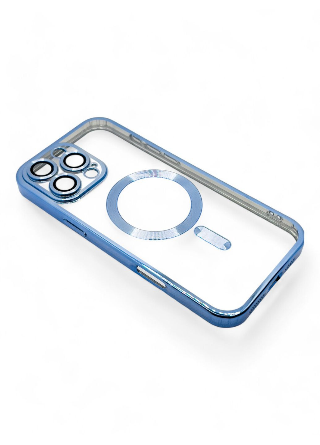 Чехол-накладка TPU Chrome Case MagSafe для iPhone 16 Pro Max Sierra Blue (712087) BeCover (342331663)