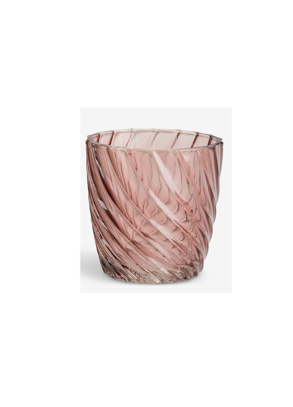 Свічник скляний 8х8 см рожевий No Brand (294653031)