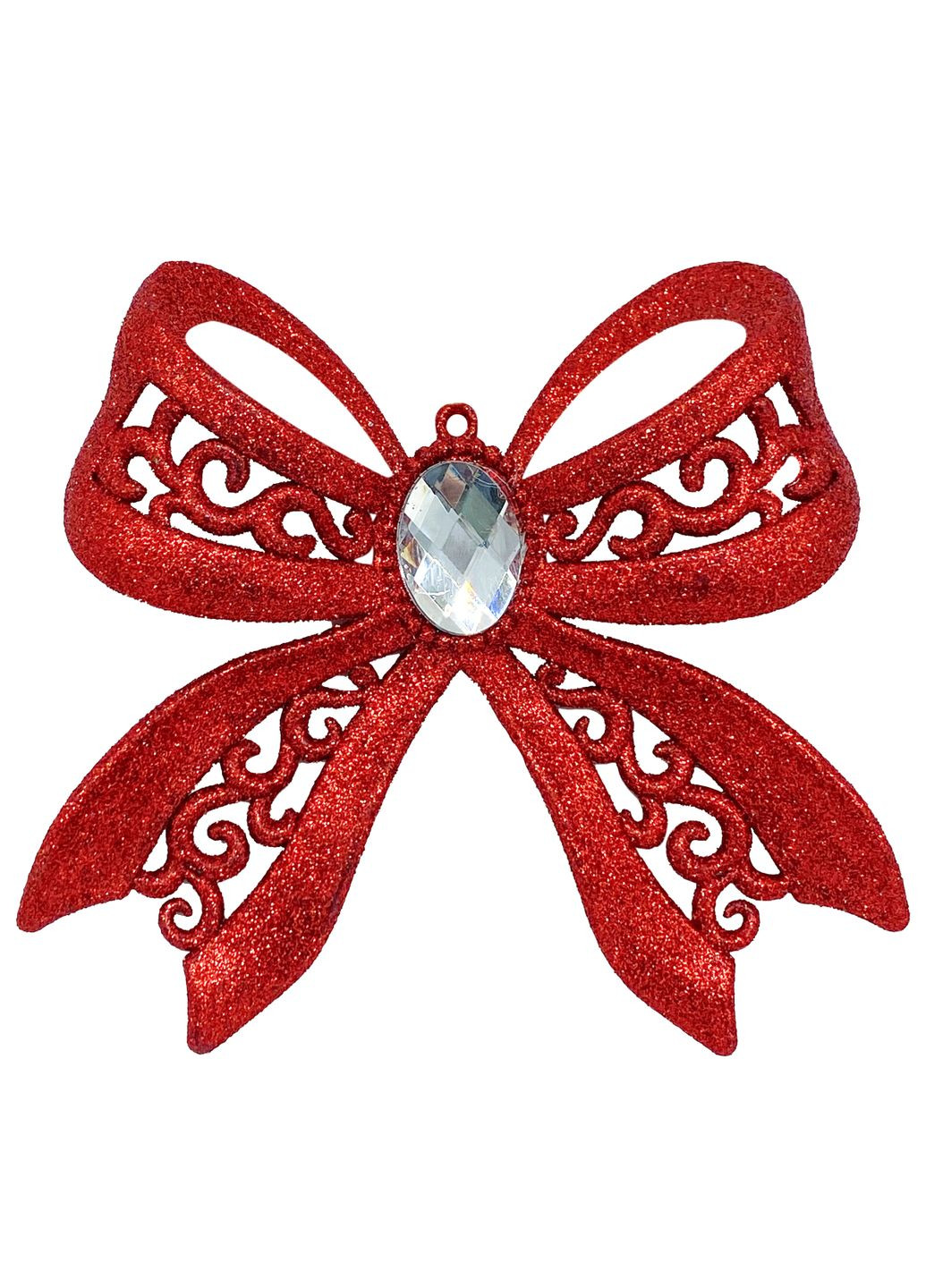 Елочная игрушка Бант 12,5х11,5х2 см белый MIS LT (365627855)