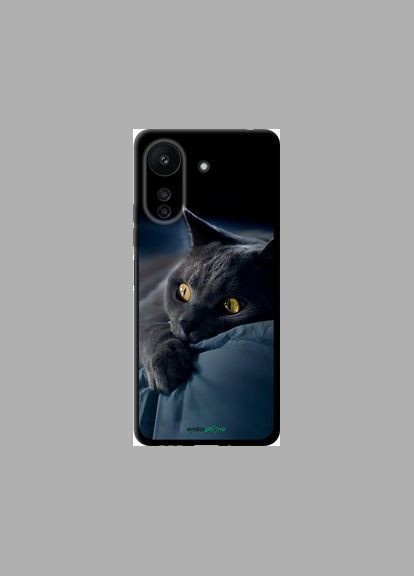 Чохол на Xiaomi Redmi 13C Димчастий кіт "825b-3410-2448" Endorphone (348081019)