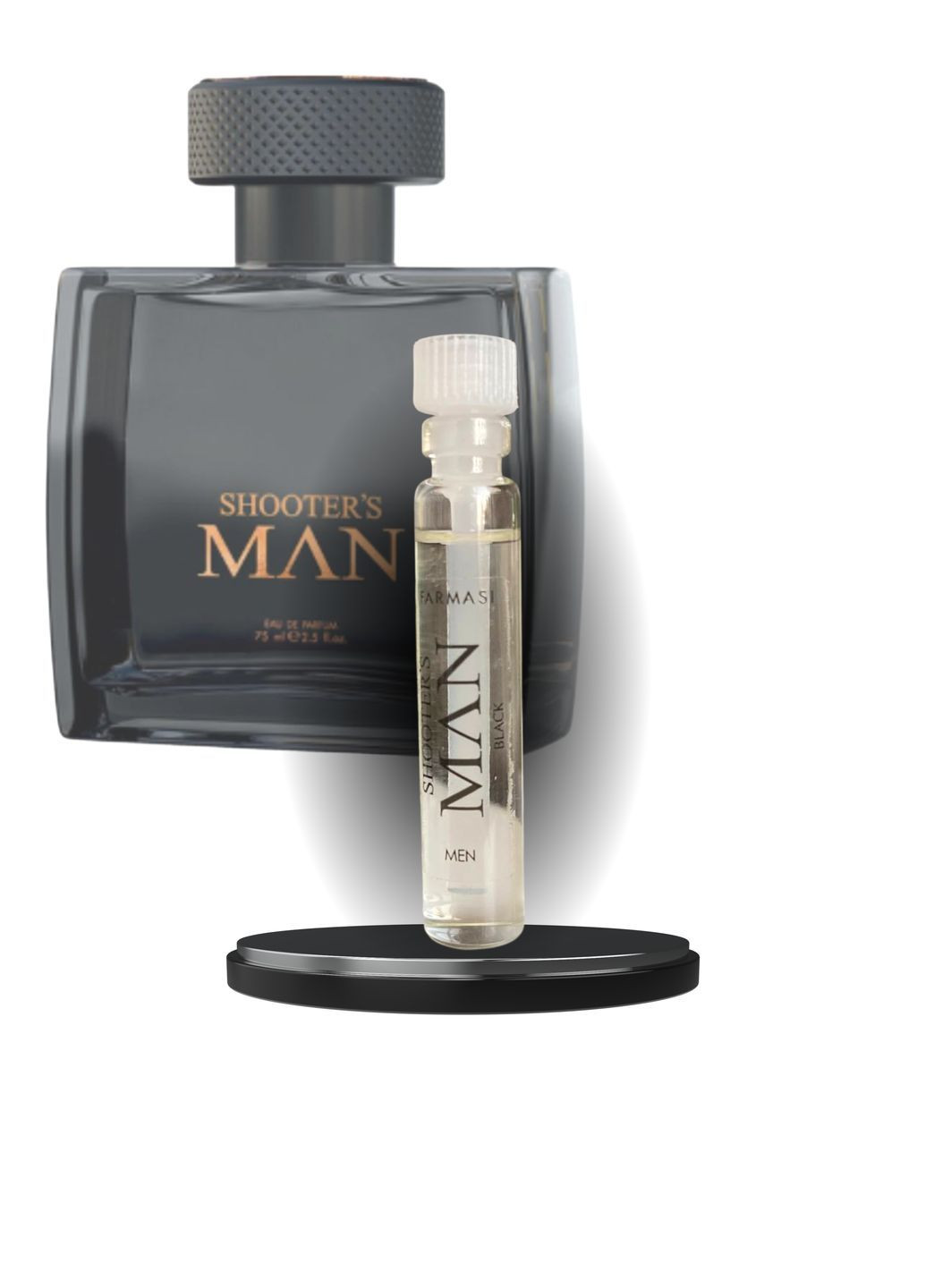 Пробник тестер мужской парфюмированной воды Shooters Black 1.4 мл Farmasi (370604376)