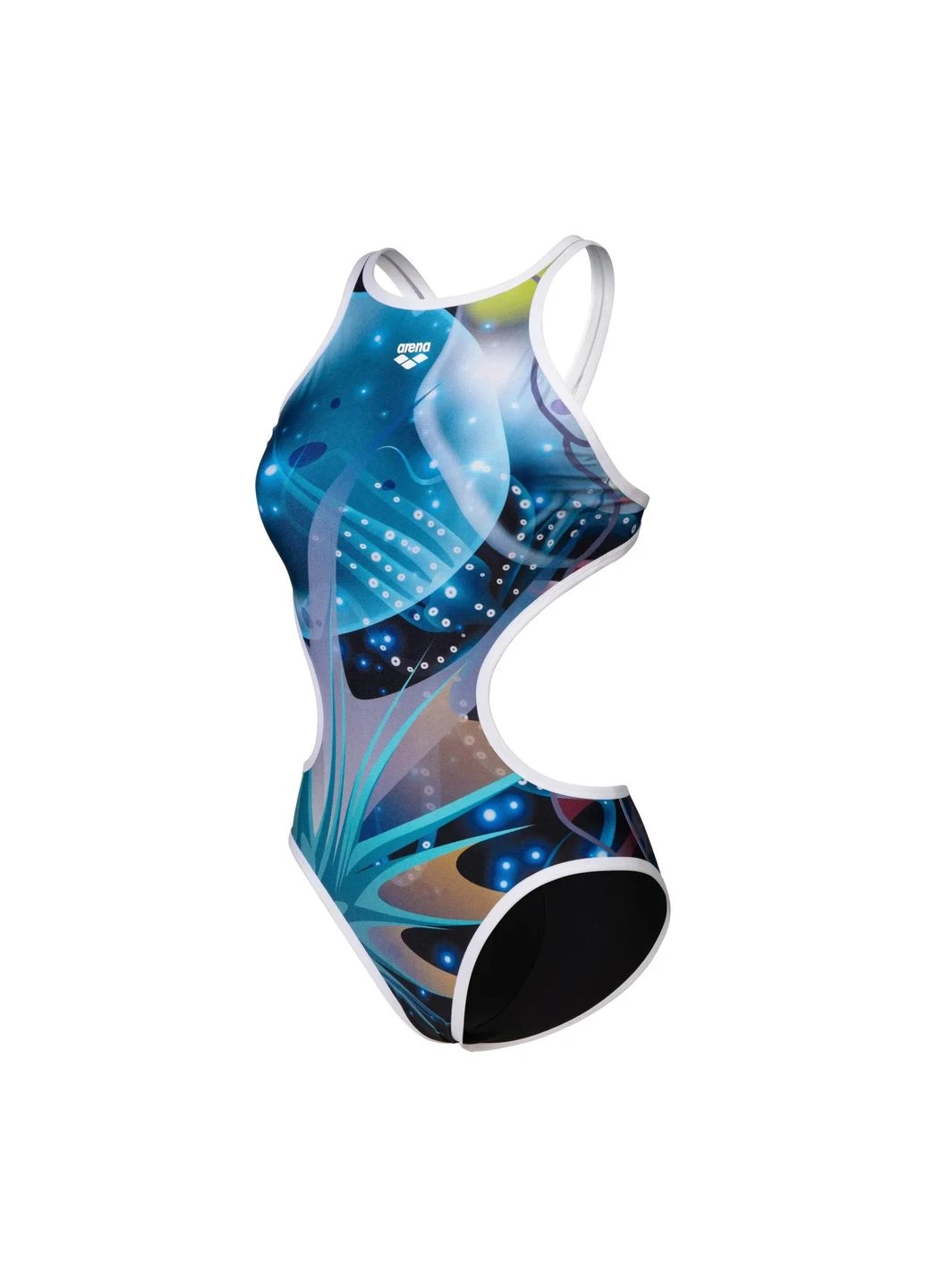 Синий летний купальник one print swimsuit tech back blue 008835-150 Arena