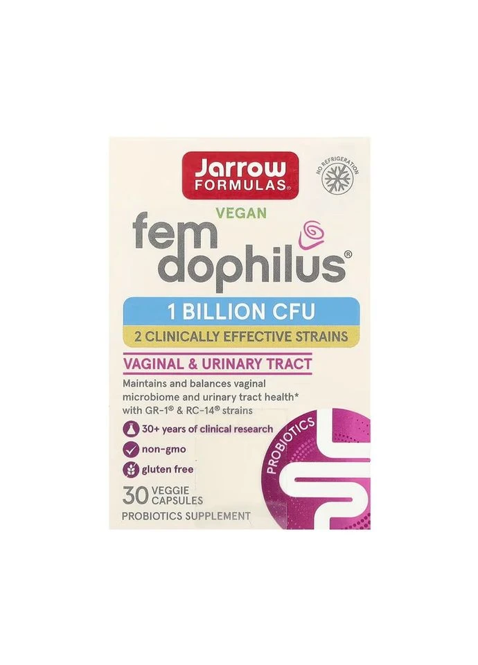 Веганський Fem Dophilus 1 мільярд КУО - 30 вегкапсул Jarrow Formulas (381789017)