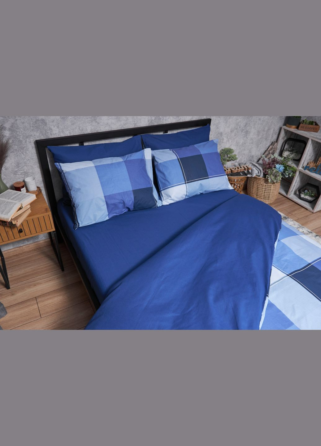 Комплект постельного белья Бязь Gold Люкс «» евро 200х220 наволочки 4х70х70 (MS-820004879) Moon&Star finland blue (293148180)
