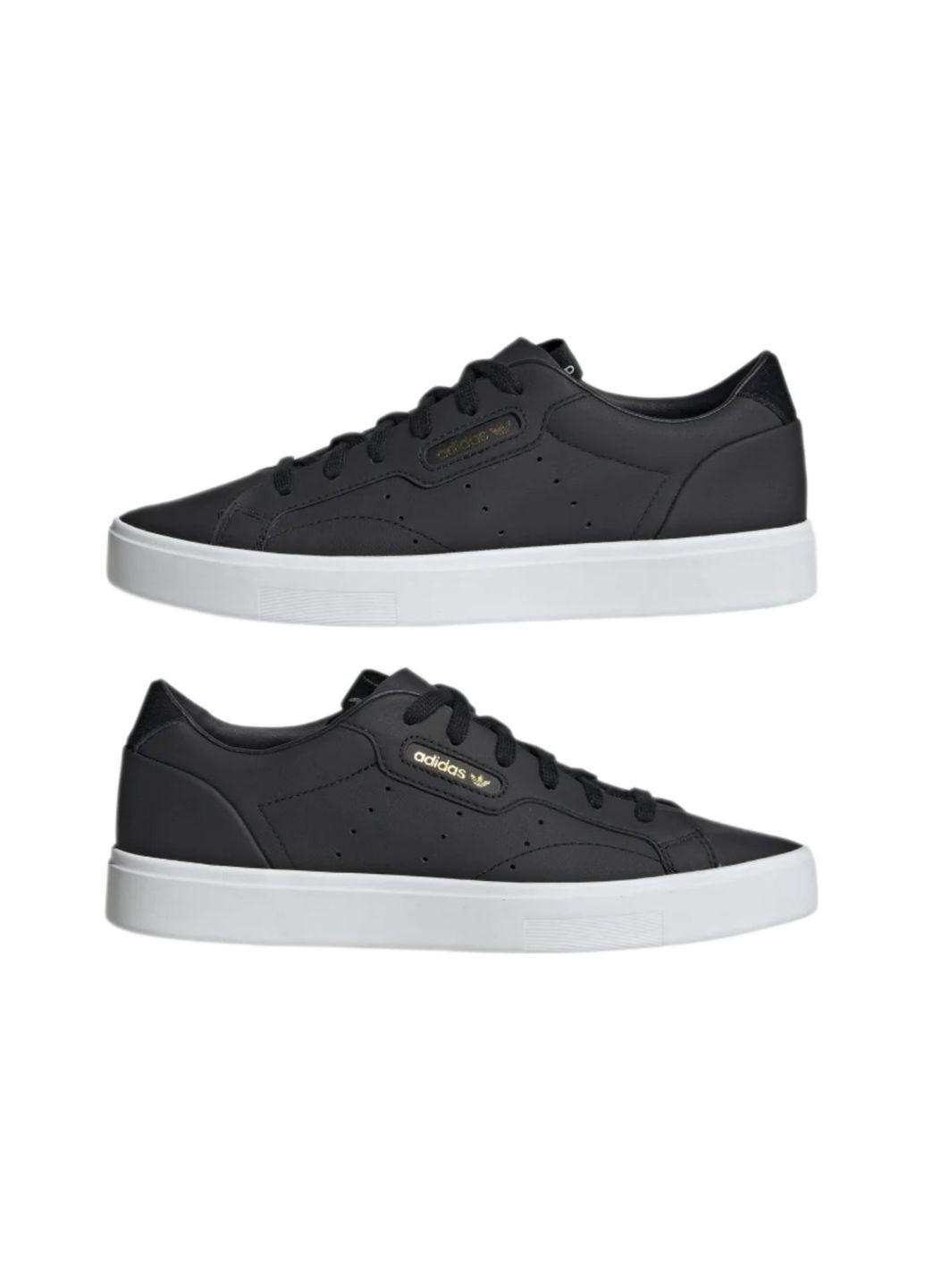 Женские кеды SLEEK SHOES adidas чёрные всесезоны (318519635)