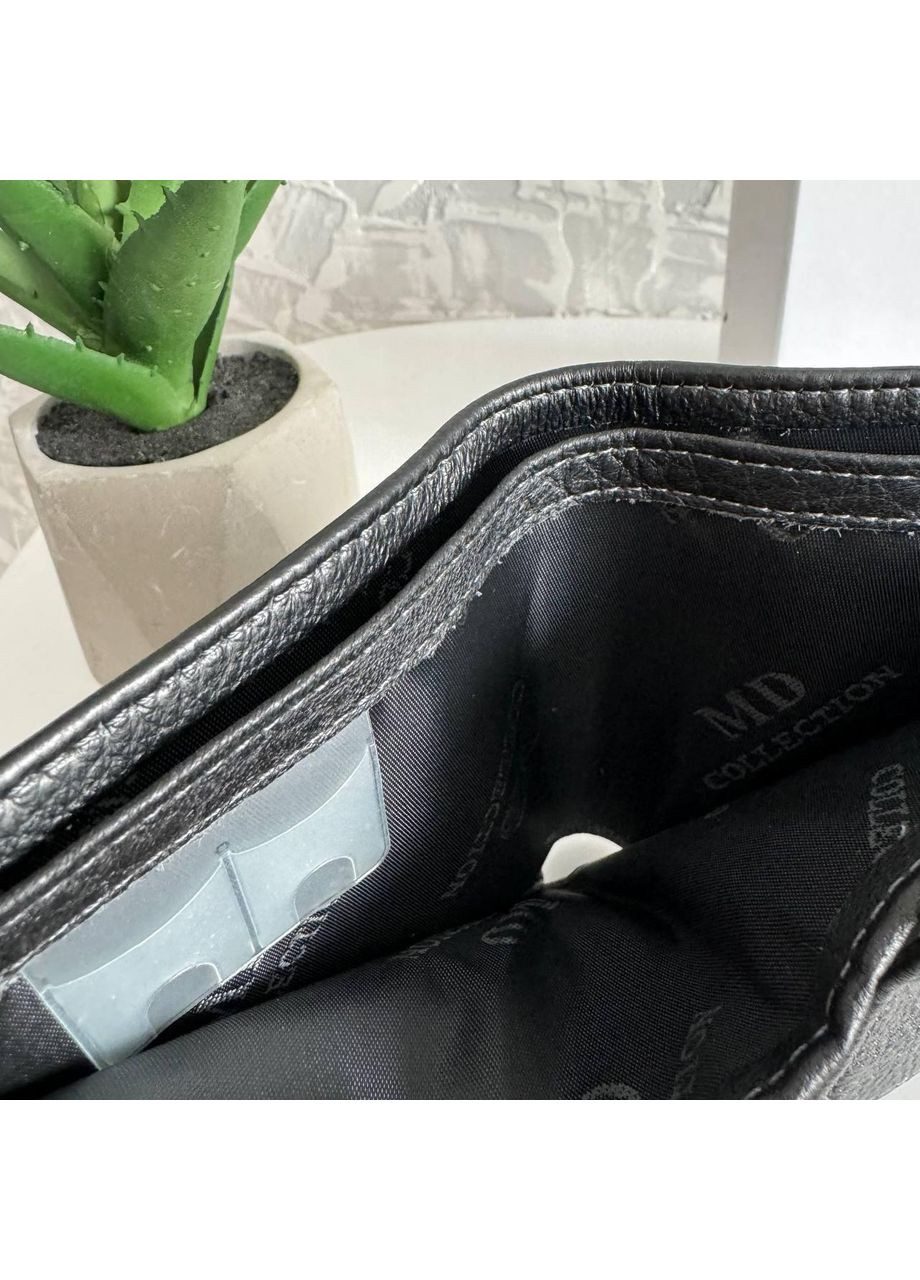 Мужской кожаный кошелек портмоне на кнопке кошелек. MD (370705631)