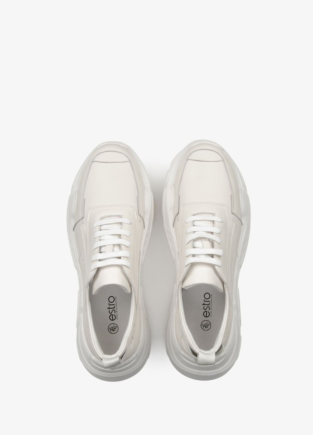 Белые демисезонные кроссовки, цвет белый Estro