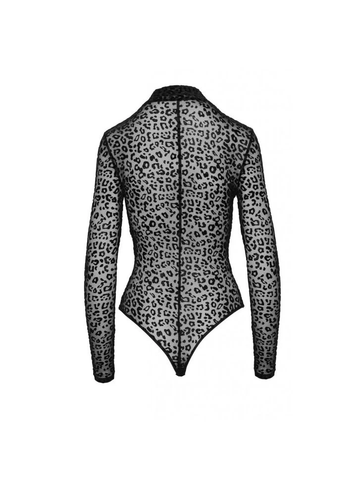 Боди сексуальное с леопардовым принтом S F287 Handmade Noir (303882613)