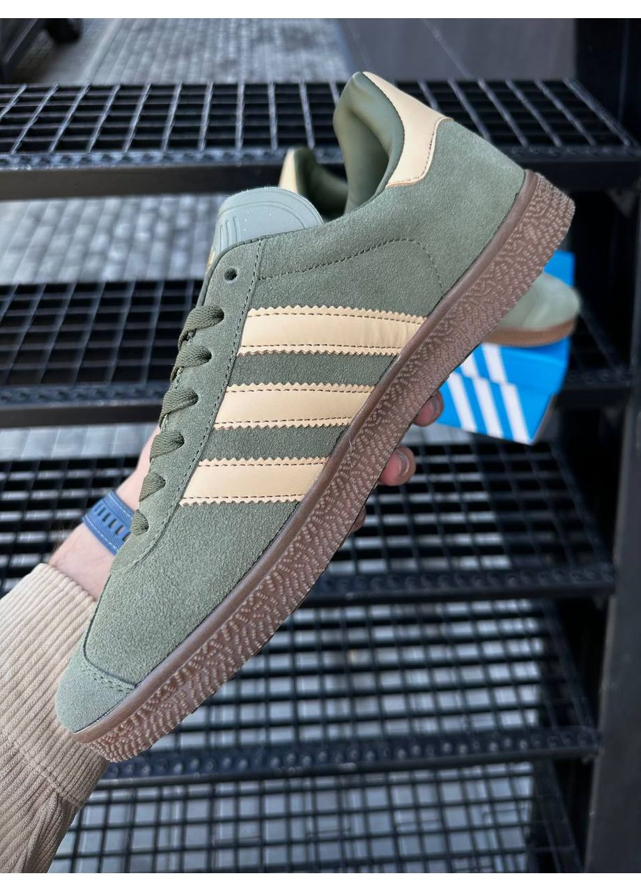 Оливковые (хаки) всесезонные стильные кроссовки No Brand