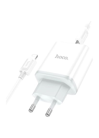 Зарядний пристрій (6931474782908) Hoco C104A USB-C PD20W + cable USB-C to Lightning white (369882032)