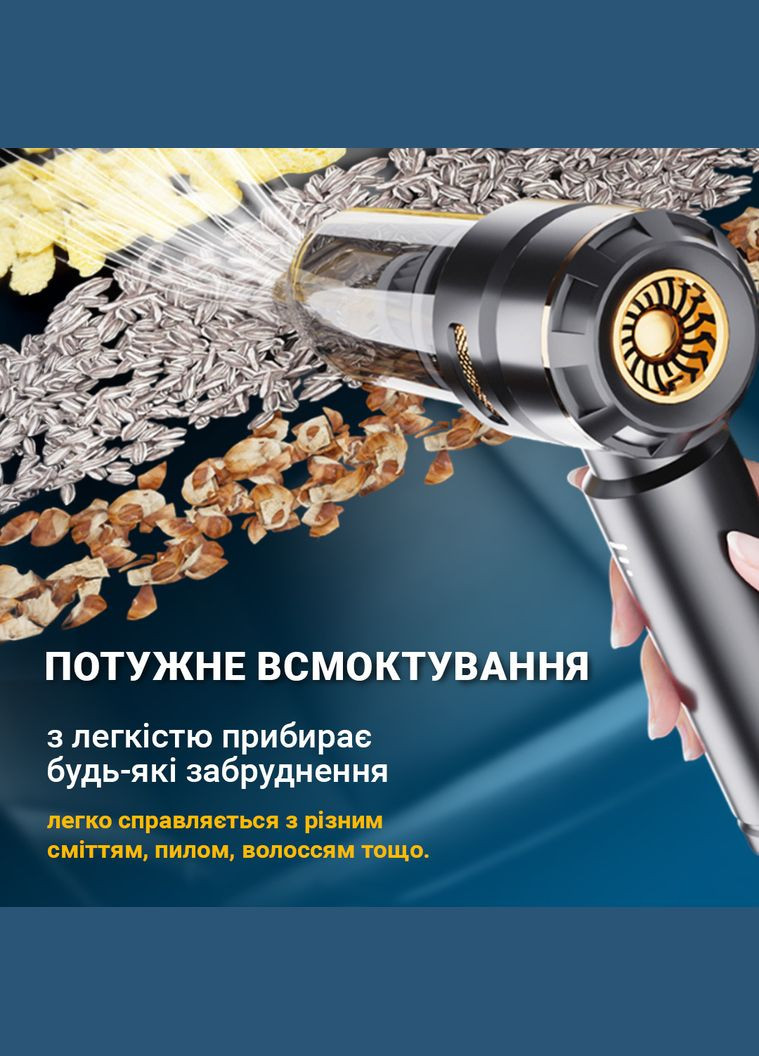 Беспроводной аккумуляторный автомобильный пылесос ST-6659 Plus, мощность 16000 Pa, Suitu (316128047)