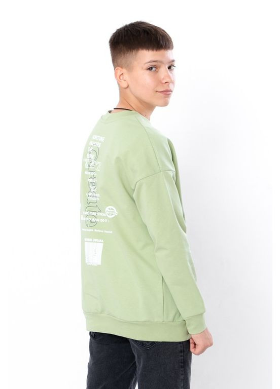 Носи своє світшот для хлопчика (підлітковий) (p-14116) зелений повсякденний