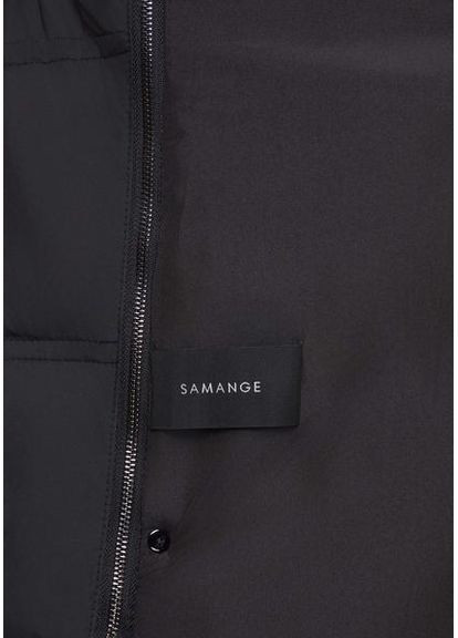 Черная зимняя дубленка из эко меха 88-89635ydk чёрный sam s Samange