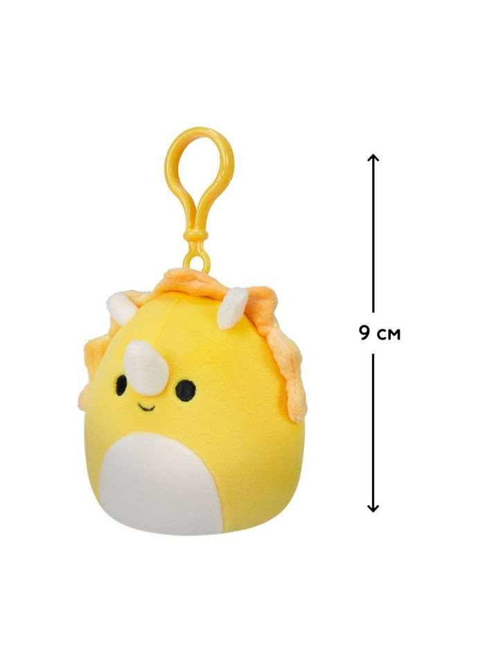 М'яка іграшка на кліпсі "Трицератопс" SQCP00216, 9 см Squishmallows (369667617)