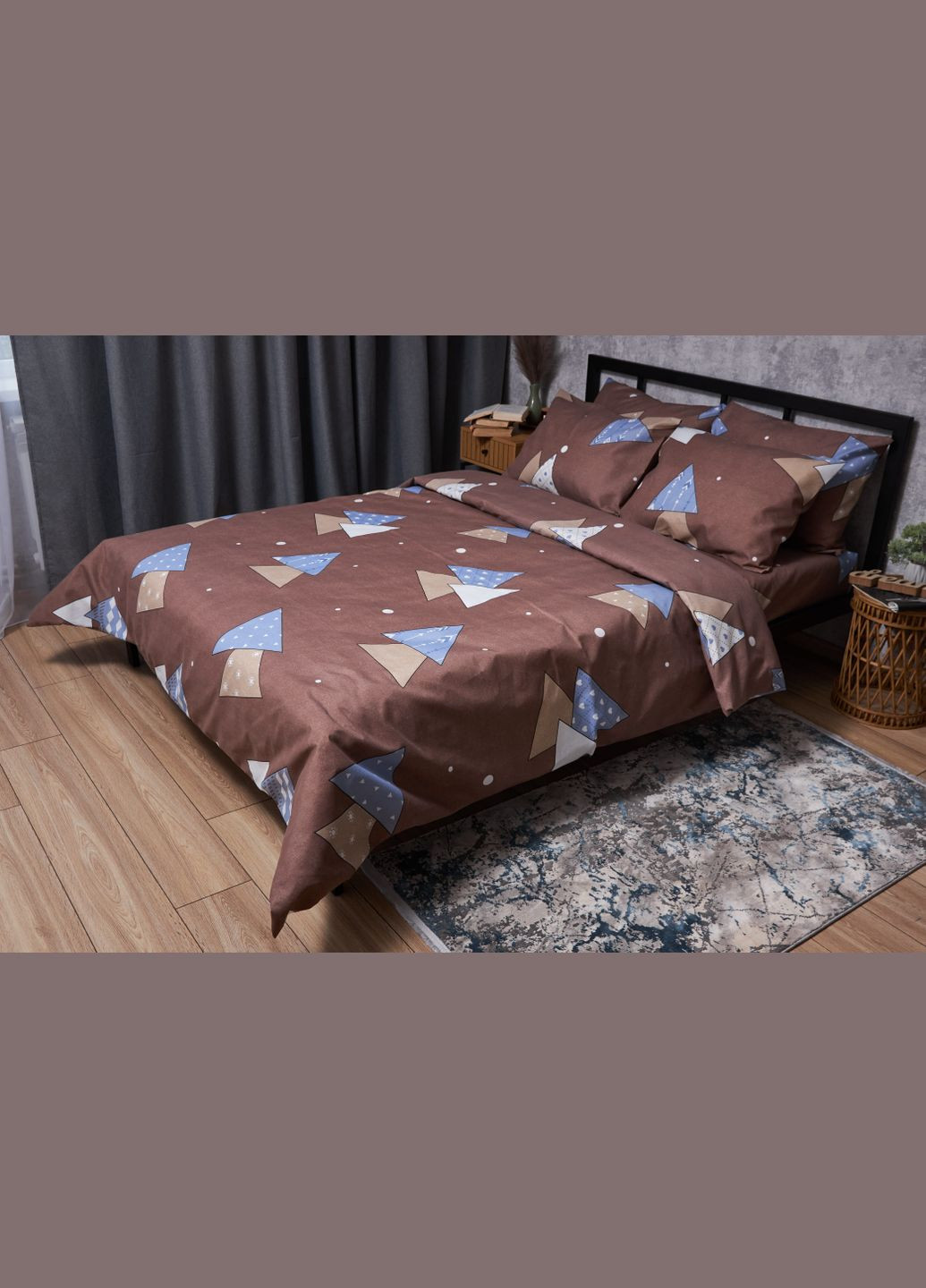 Комплект постельного белья Микросатин Premium «» семейный 143х210х2 наволочки 2х50х70 (MS-820005066) Moon&Star Amber Dream (293148408)