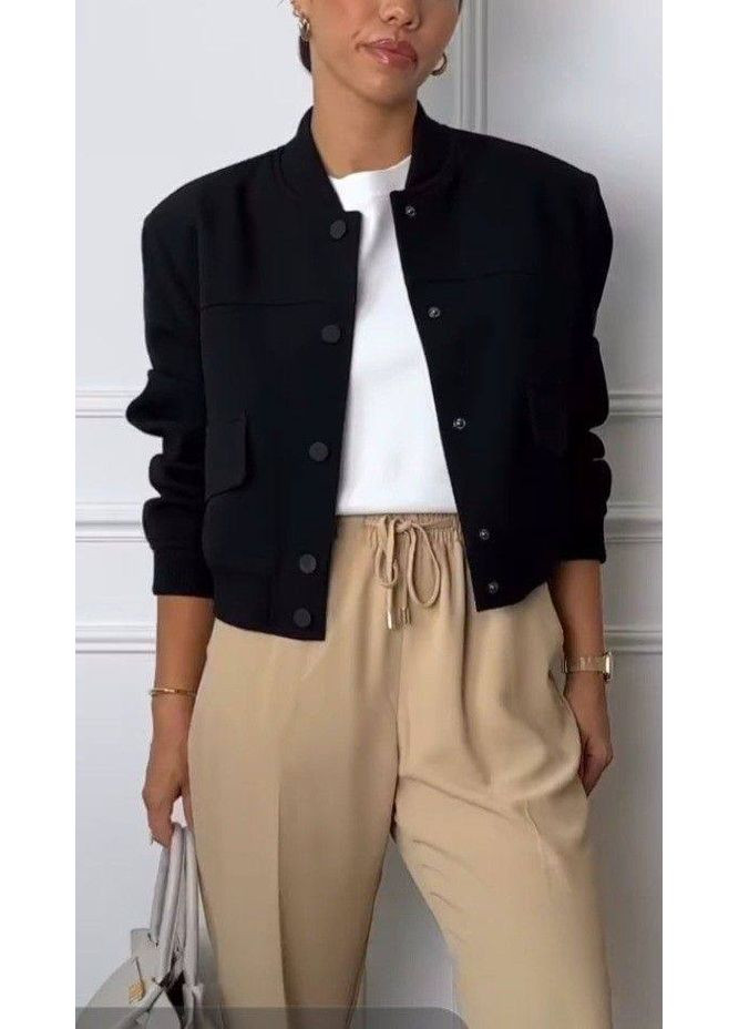 Бомбер женский Гермес на кнопках (350907962)