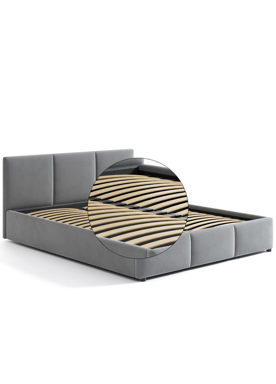 Двоспальне ліжко (підйомний механізм) Мона 160x200 см Сірий (DRS-011391) Doros (346529096)