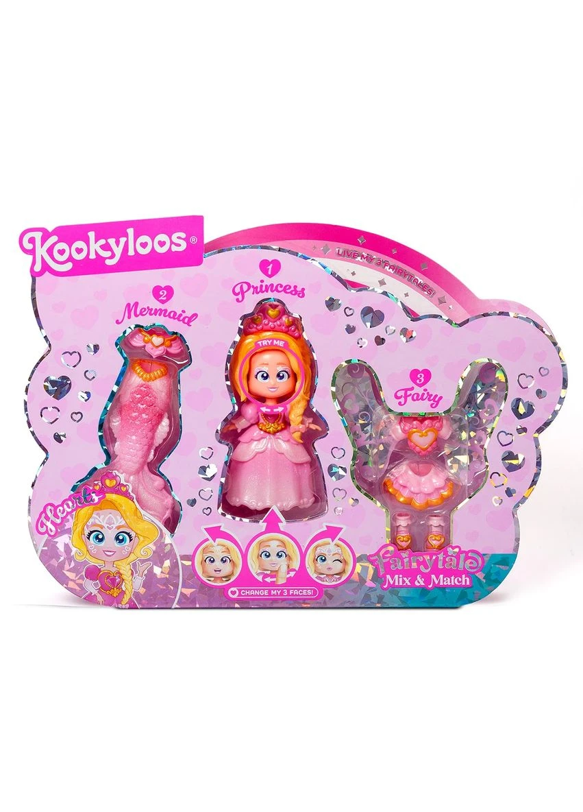 Игровой набор с куклой Kookyloos Сердечко 1 шт 3 образа одежды 2 пары обуви розовый No Brand (400874003)