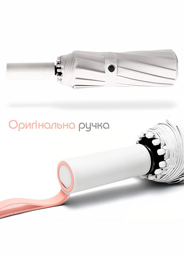 Біла} парасолька автоматична двошарова від дощу і сонця elite, 105 см, білий Losso (351902866)