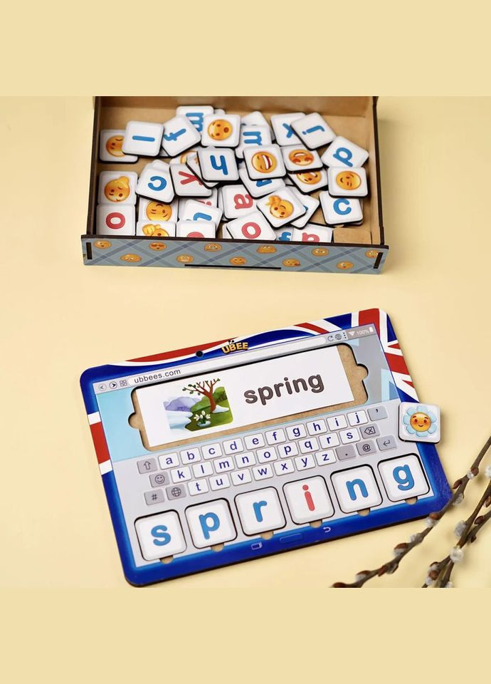 Розвиваючий планшет для читання "Англійська мова" (ПСД254) PSD254 Ubumblebees (302384718)