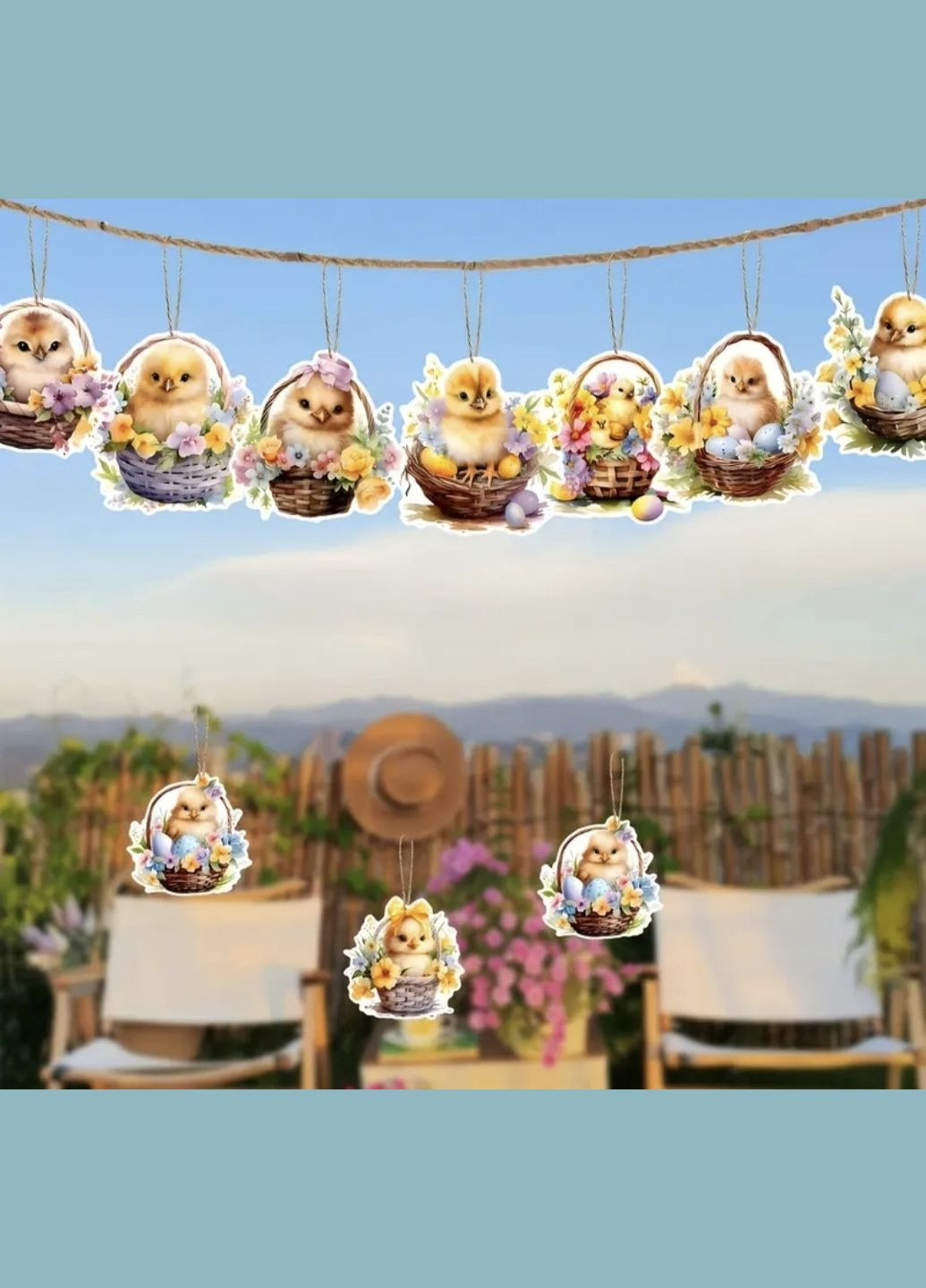 Великодні підвісні прикраси "Курчата" 9 шт China (345751428)