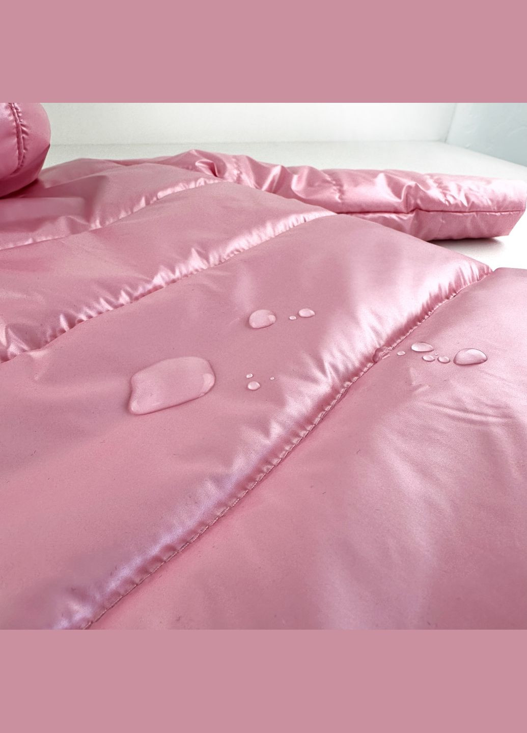 Рожеве зимнє Дитяче зимове пальто на синтепоні для дівчинки з капюшоном (1COA-NY-52-10241) Marakas