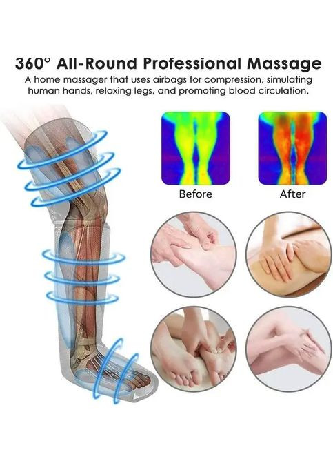 Повітряно-компресійний масажер для ніг FE-7208-lux штани компресійні, вібрація підігрів компресія BenBo (361220294)